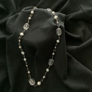 Silpada Sterling Pearl and Crystal Necklace